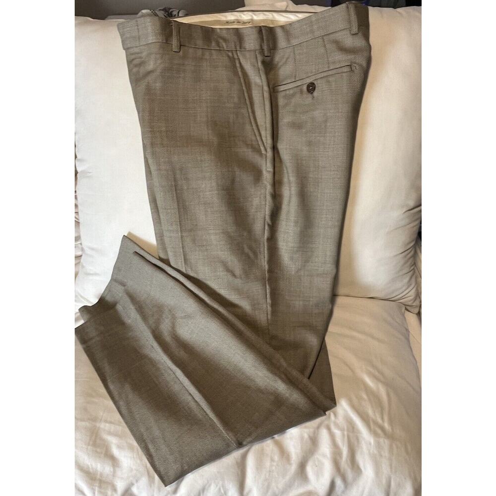 Tessuto Marzotto S32 100% Wool pants Made In Italy Vintage pants